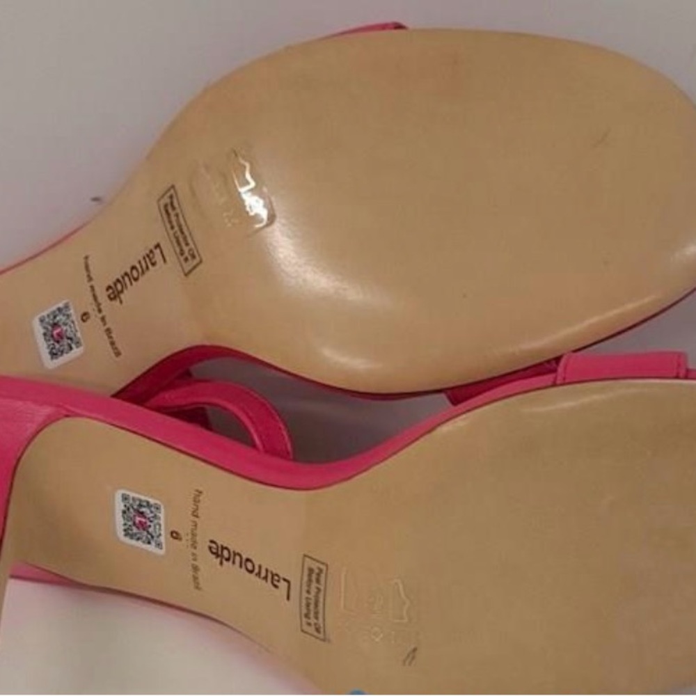Larroude Pink Sandals with Floral Accent - Picture 5 of 5